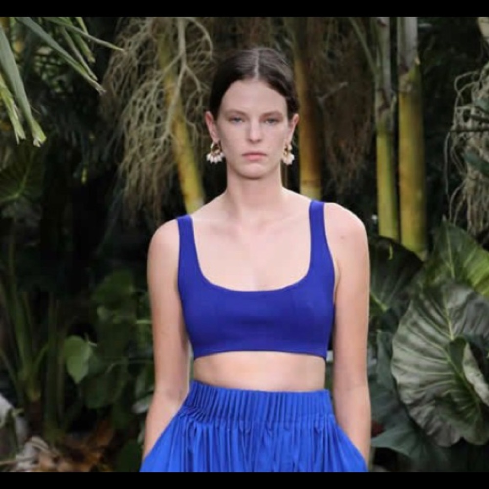 Jason Wu Collection – Ribbed Stretch-knit Bra Top – Blue